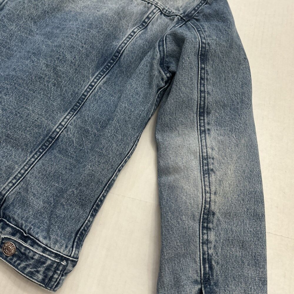 PacSun Sherpa lined Mens Denim Jacket Trucker Style Sz S - Picture 14 of 16